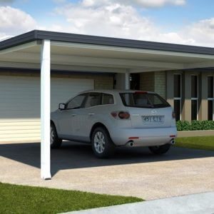 Photo Of A Carport With A Car Under